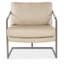 Moody Metal Frame Leather Chair - Stonewash