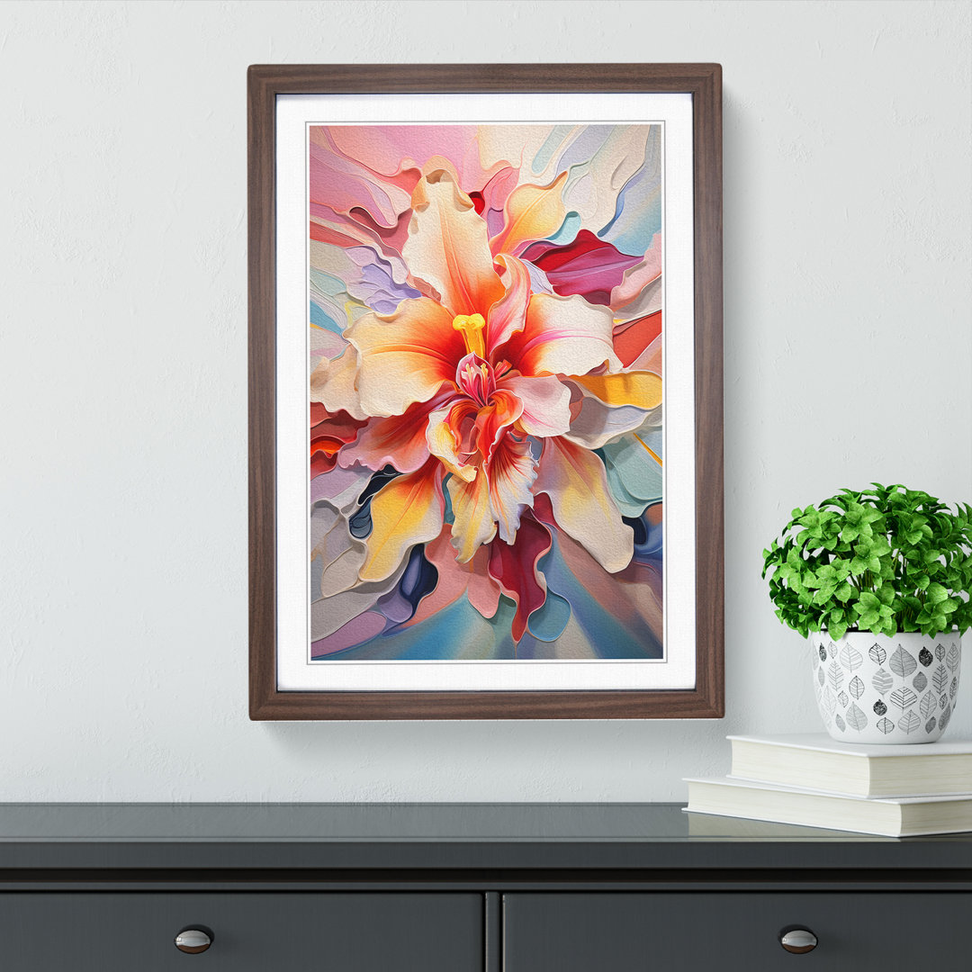 Orchid Flower Contemporary - Single Picture Frame Art Prints on Wood