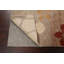 Tapis orange en laine noué à la main de conception unique 4 pi 1 po x 6 pi 1 po New Age
