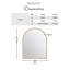 Alessandrino Solid Wood Freestanding Overmantle Arch Mirror - Simple Mid Century Design-1065826786