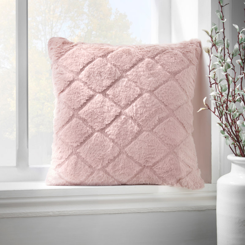 Cosy Diamond Cushion with inner and Cover, Pink