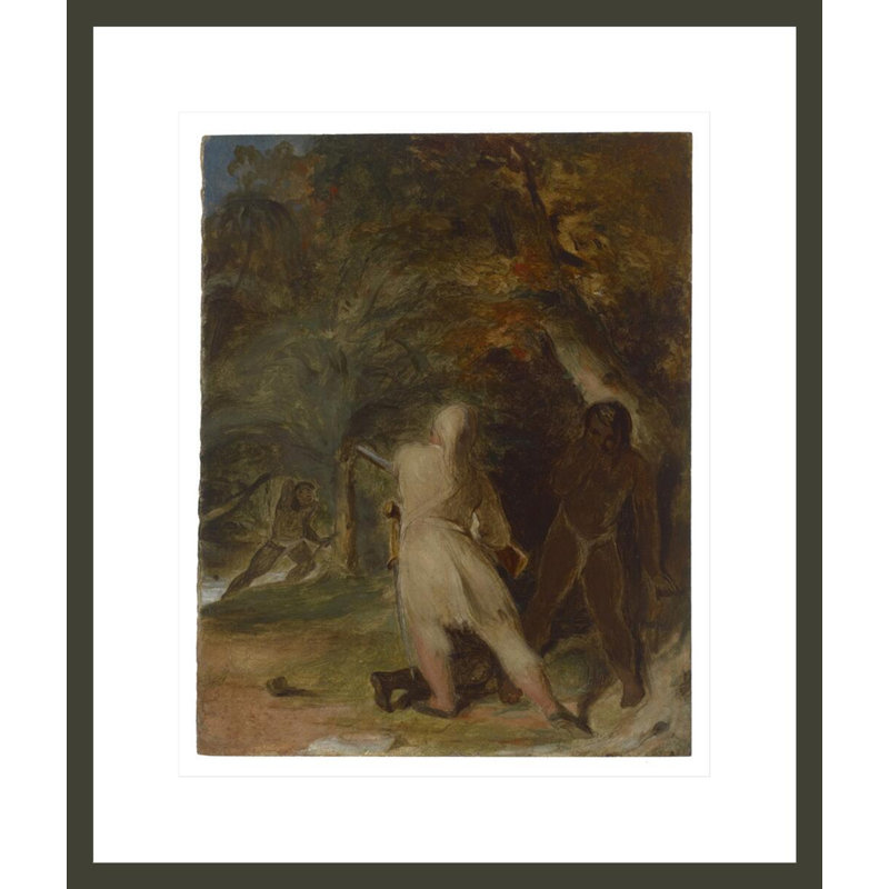 «Sauver la vie de vendredi» par Thomas Sully, impression giclée encadrée, H 20,89 po x l 17,75 po