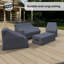 Housses de chaise de patio en bois d'acacia Isham