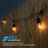 50ft Patio String Light, Waterproof, 24 Sockets, 36 Bulbs Included, E26 Base, For Festivals, Garden