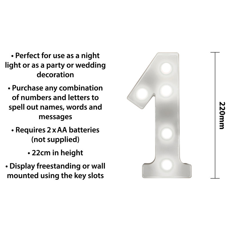 Aliska 22.5 cm H LED Sign
