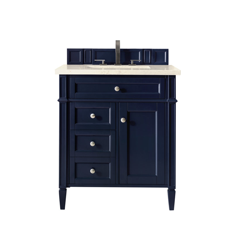 Brittany 30'' W Single Vanity, Victory Blue, Ethereal Noctis, 8" Widespread