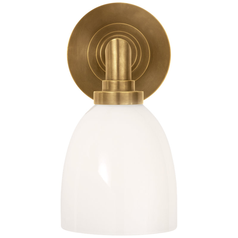 Chapman & Myers Wilton Single Bath Light, Hand-Rubbed Antique Brass