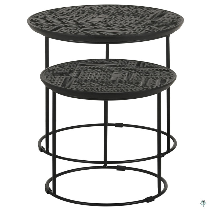 Ensemble de 2 tables gigognes