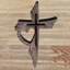 Croix murale en laiton rustique One Love