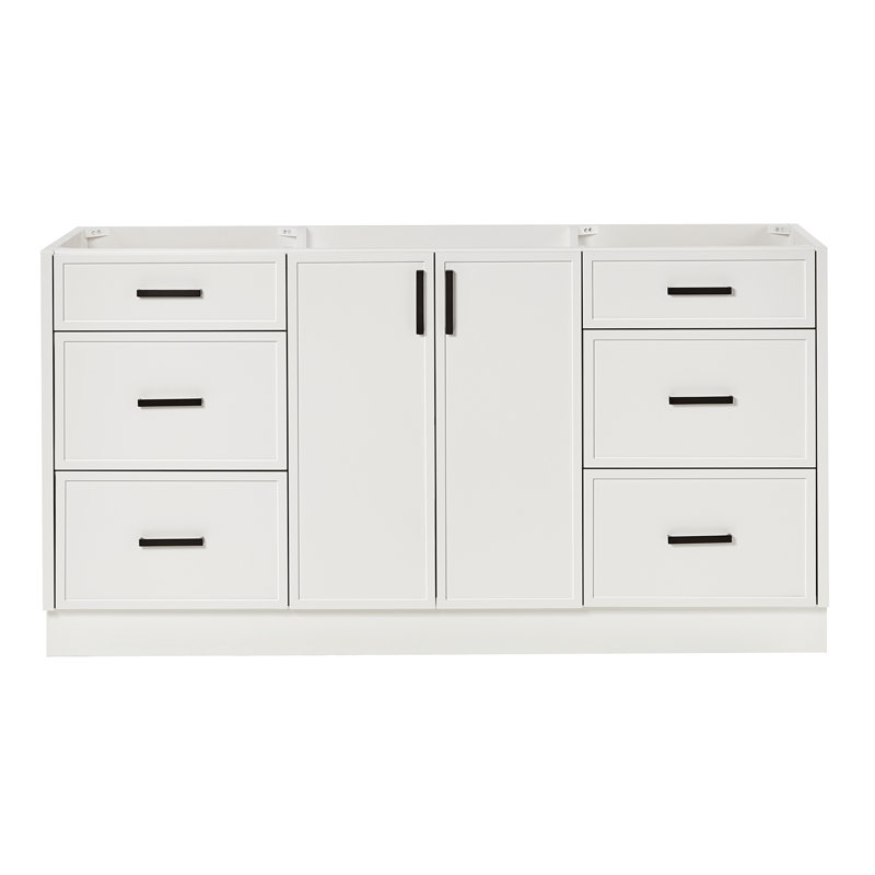 Base de meuble-lavabo simple 66 po Ariel Kelley, Blanc