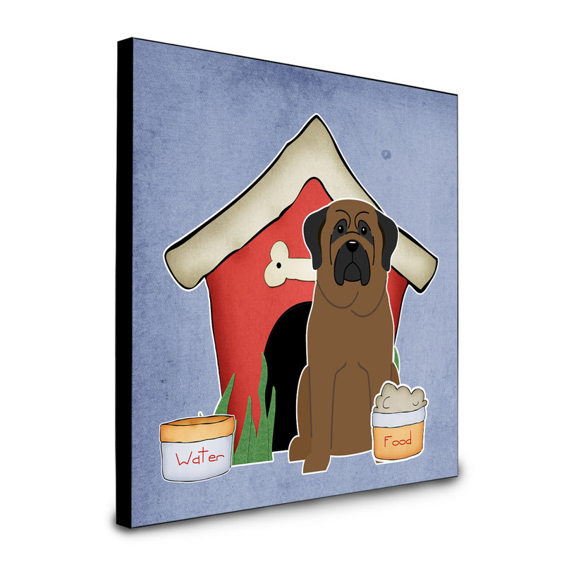 Panneau mural d’art collection dog house Scarvinia, Bull-mastiff