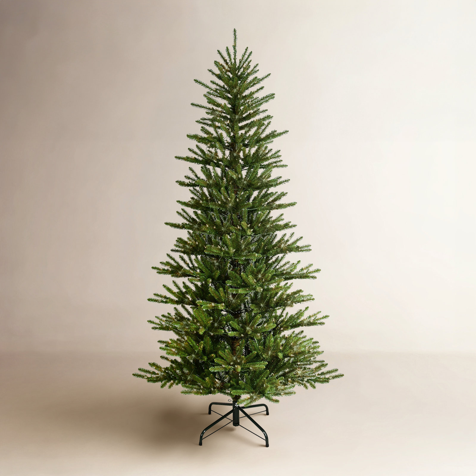 Lighted Artificial Spruce Christmas Tree, 7.5 Ft