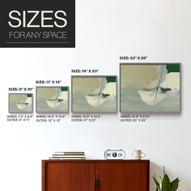 Via Dolce I -Framed Print - Restickable, Gray, 16" H x 20" W