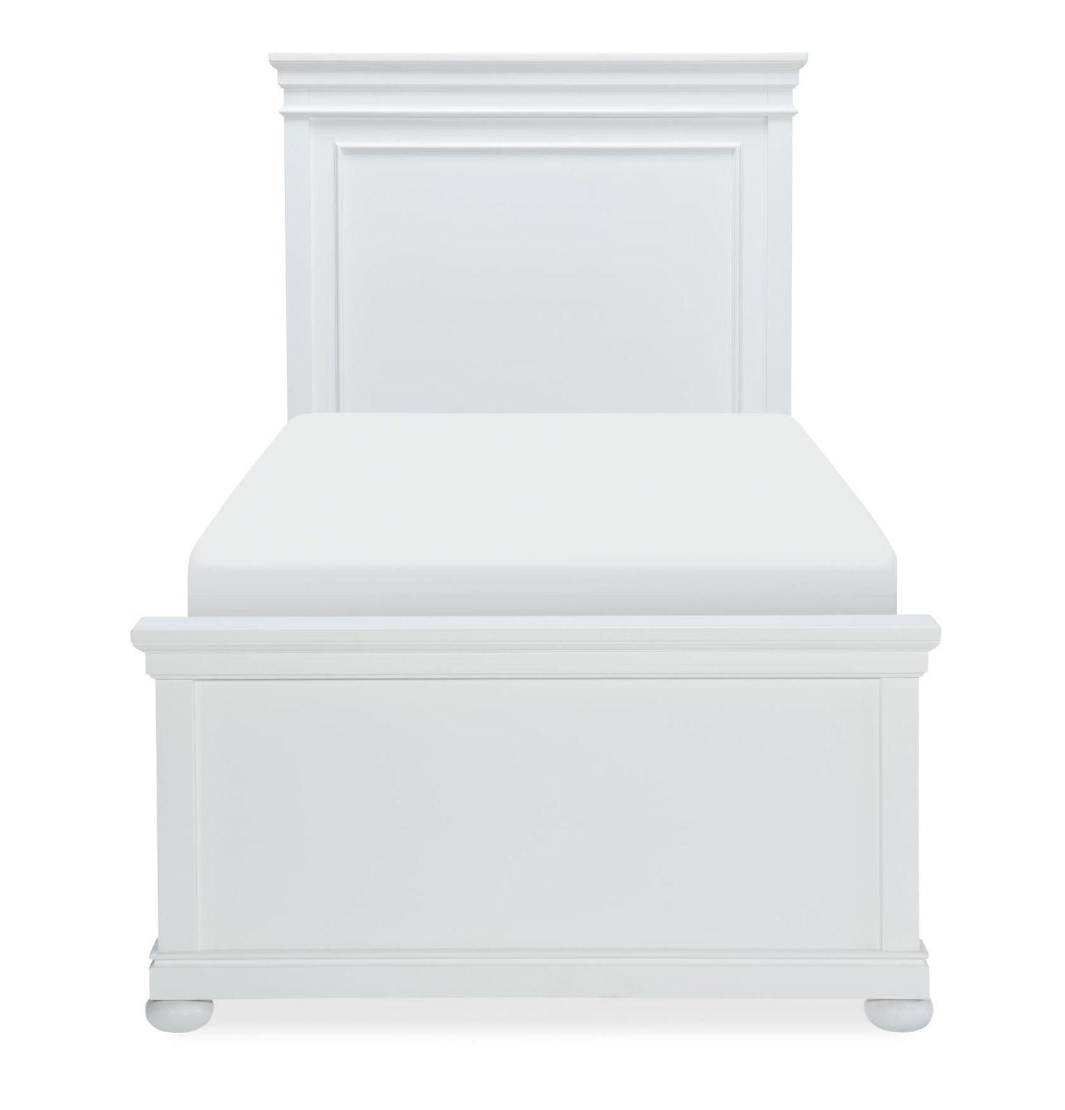 Jayden Complete Panel Bed, Twin, White