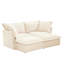 Chenille crème 2 places, coussin en mousse haute, lit confortable avec repose-pieds, couleur, fabrication