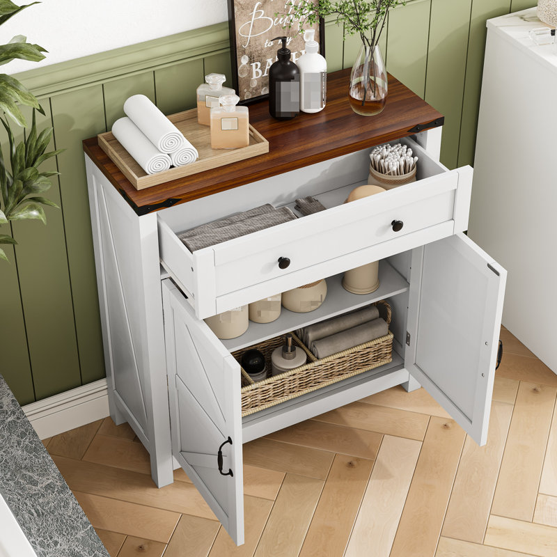 Armoire de vestibule moderne et panneau de particules avec comptoir en noyer et tablette de cuisine spacieuse