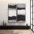Ensemble d'art mural sur toile 70 "noir, ivoire et gris 70" avec cadre noir - ensemble de 2.