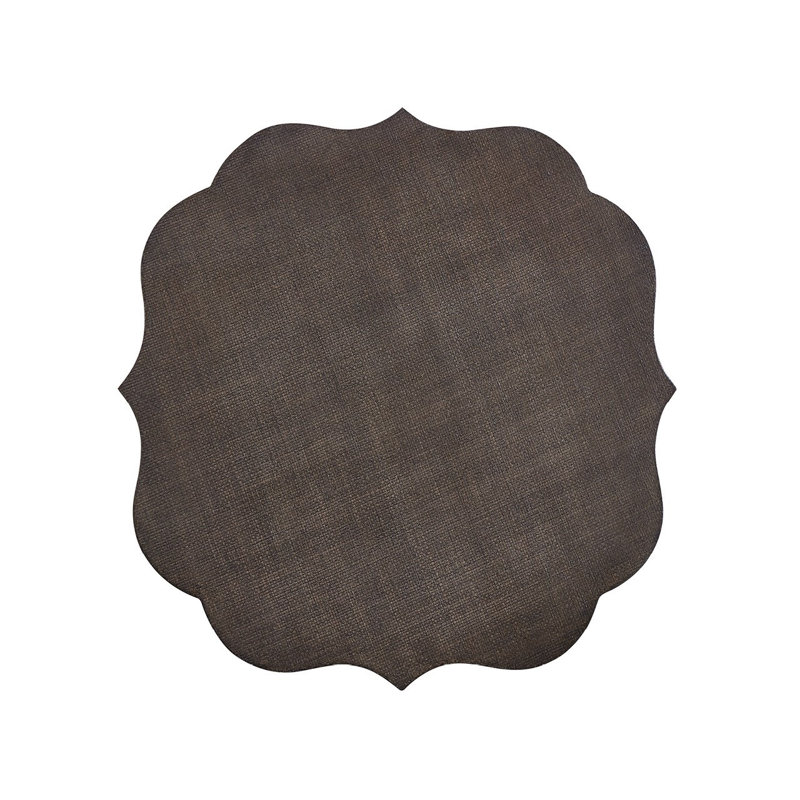 Fenwick Embossed 21" Wide Textured Raffia Wrap Dusty Bronze End Table