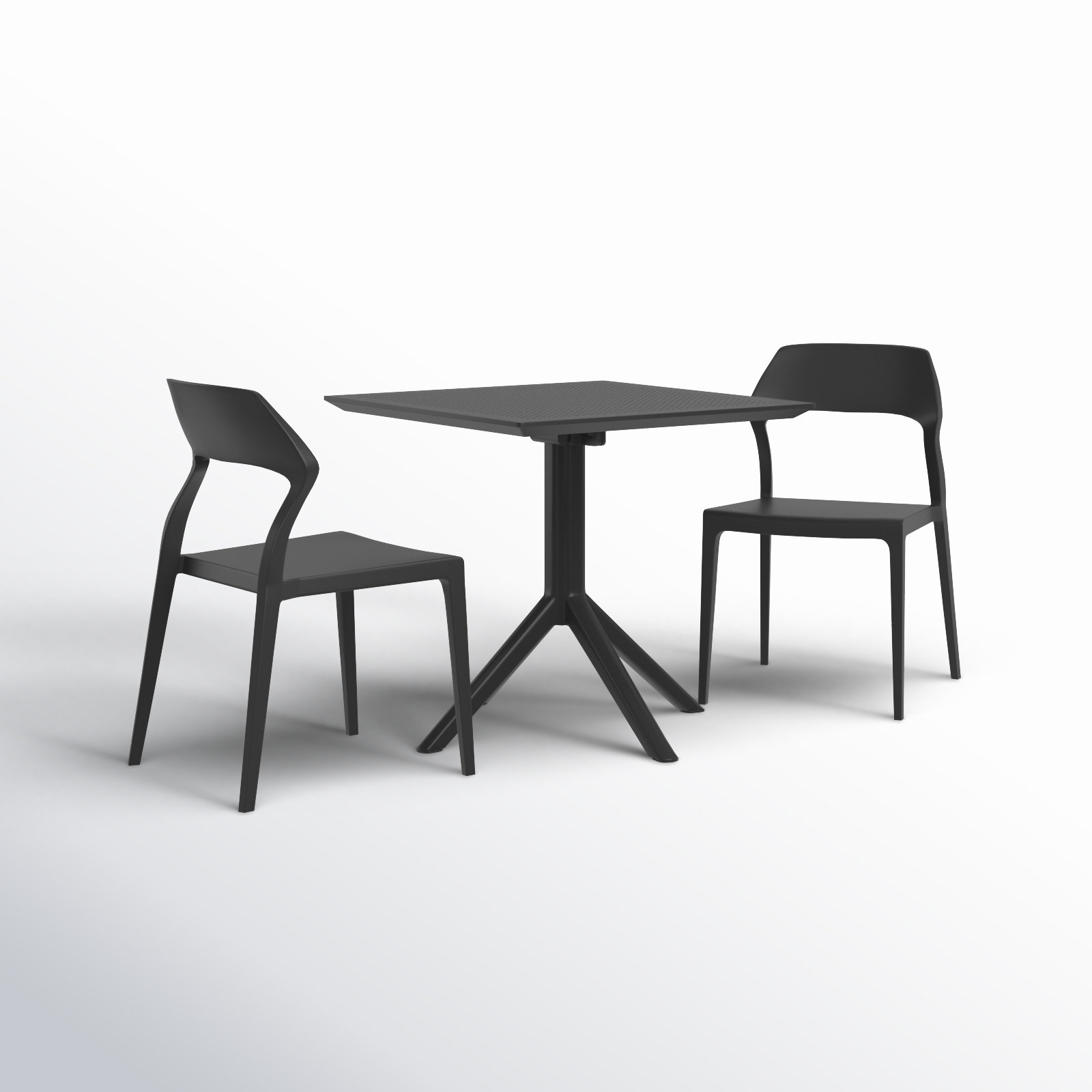 Farrah 32" Patio Bistro Set, Black