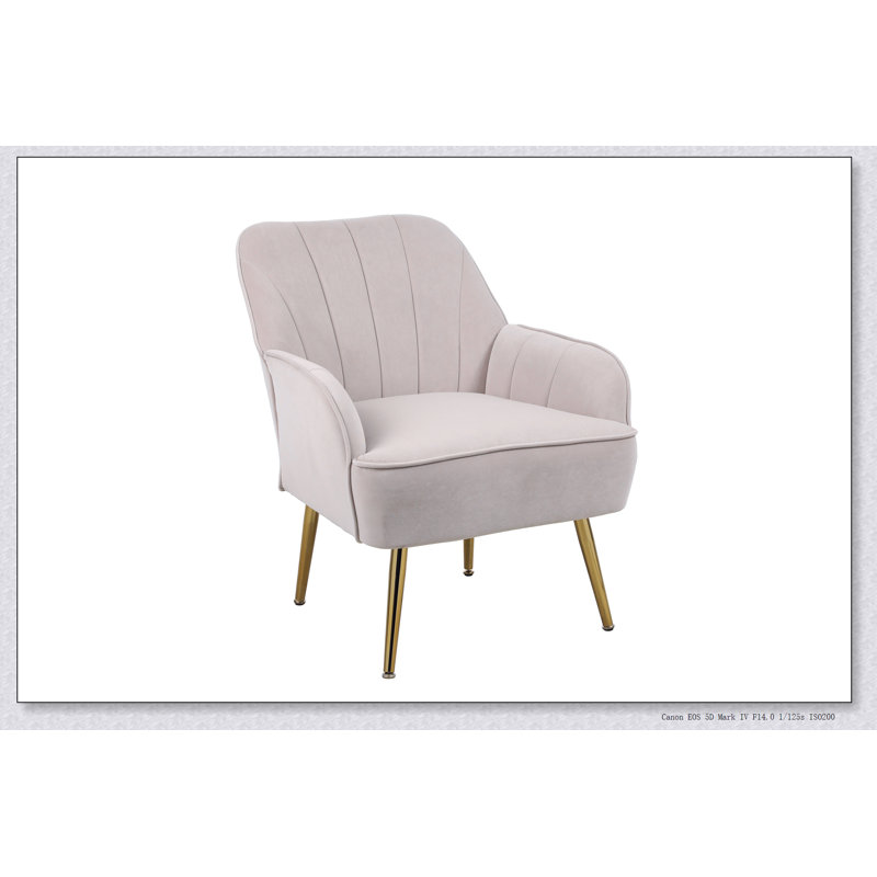 Fauteuil en sherpa moderne Mid-Century