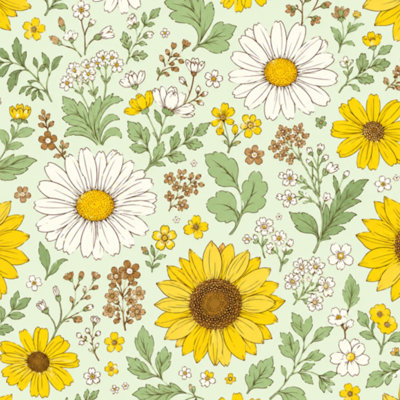 Papier peint auto-adhésif à motif floral rétro Boho Hippie floral imprimé rétro sur papier contact mural amovible auto-adhésif mural