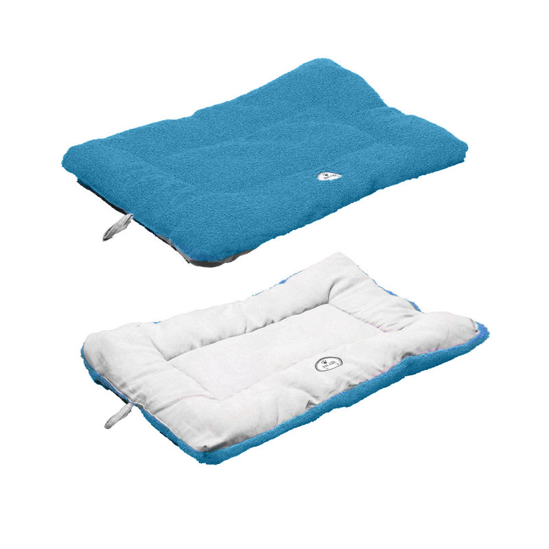 Tapis de lit Pet Pet Eco-Paw, Grand (H 36 po x P 23 po x H 2 po), Bleu Clair et Aqua