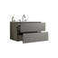 Meuble-lavabo mural de 30 po, gris cosmique, lavabo en céramique, espace de rangement élargi, montage sur évier moderne silencieux, céramique, rangement accru, fonctionnalité-791527846-791527847