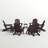 Vinnie Foldable Outdoor Adirondack Chair With Ottoman-488760400