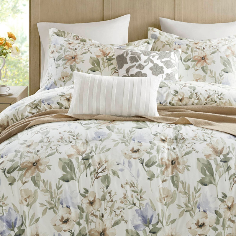 Ensemble d'édredon surdimensionné en satin de coton 6 pièces Cal King