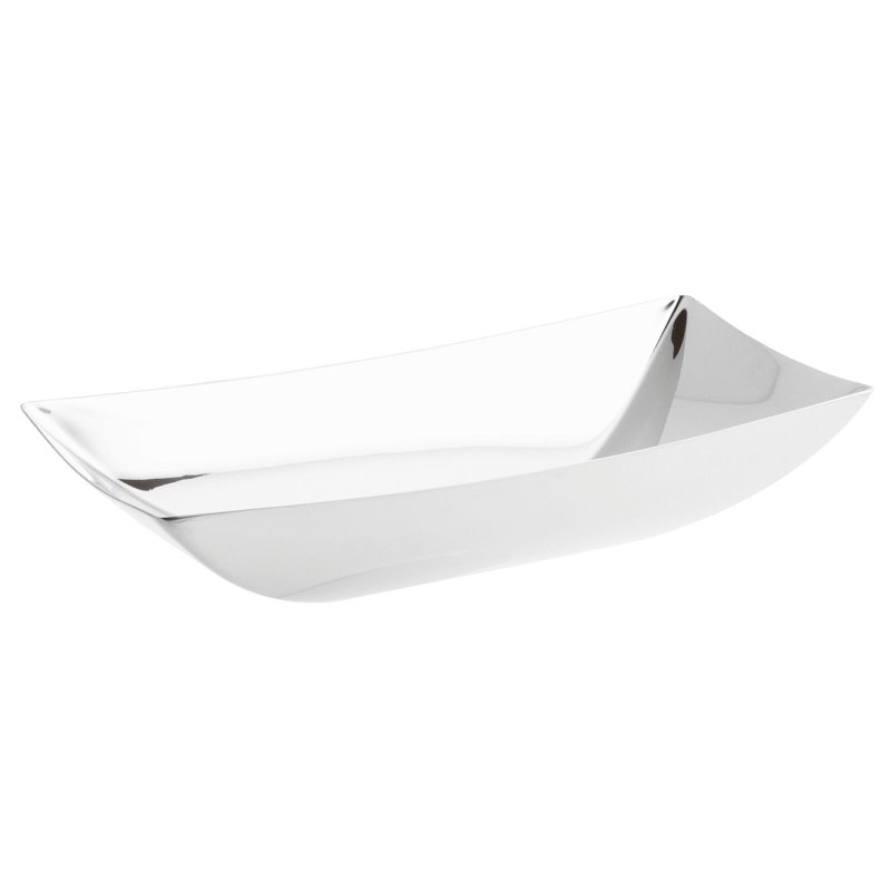 Linea Q Stainless Steel Bread Basket, 11.75"
