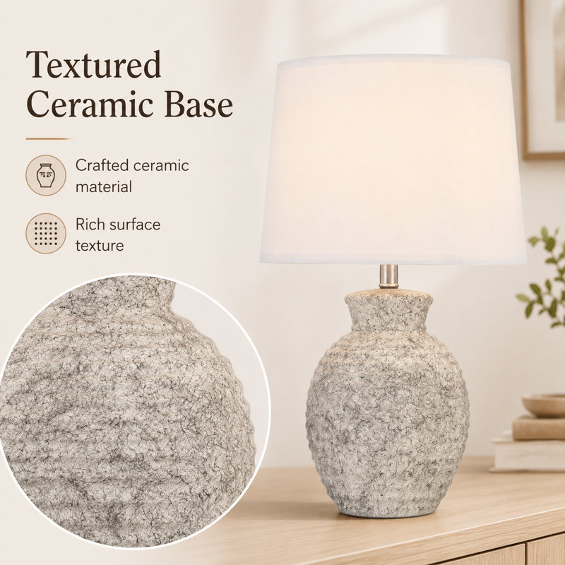 23" Ceramic Single Table Lamp Set