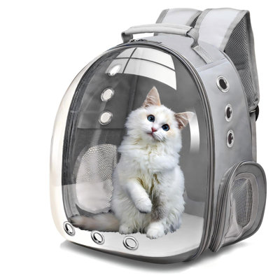 Space Capsule Pet Hiking Backpack.Bubble Carrying Bag For Small Medium Dogs Cats.(Grey)