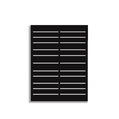 Panneau d'intimité décoratif en acier thermolaqué noir avec vis Linea 3 pi x 4 pi