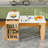 Kitchen Island with Extendable Dining Table, 2 Drawers, Power Outlet and Side Open Shelves-1763078618