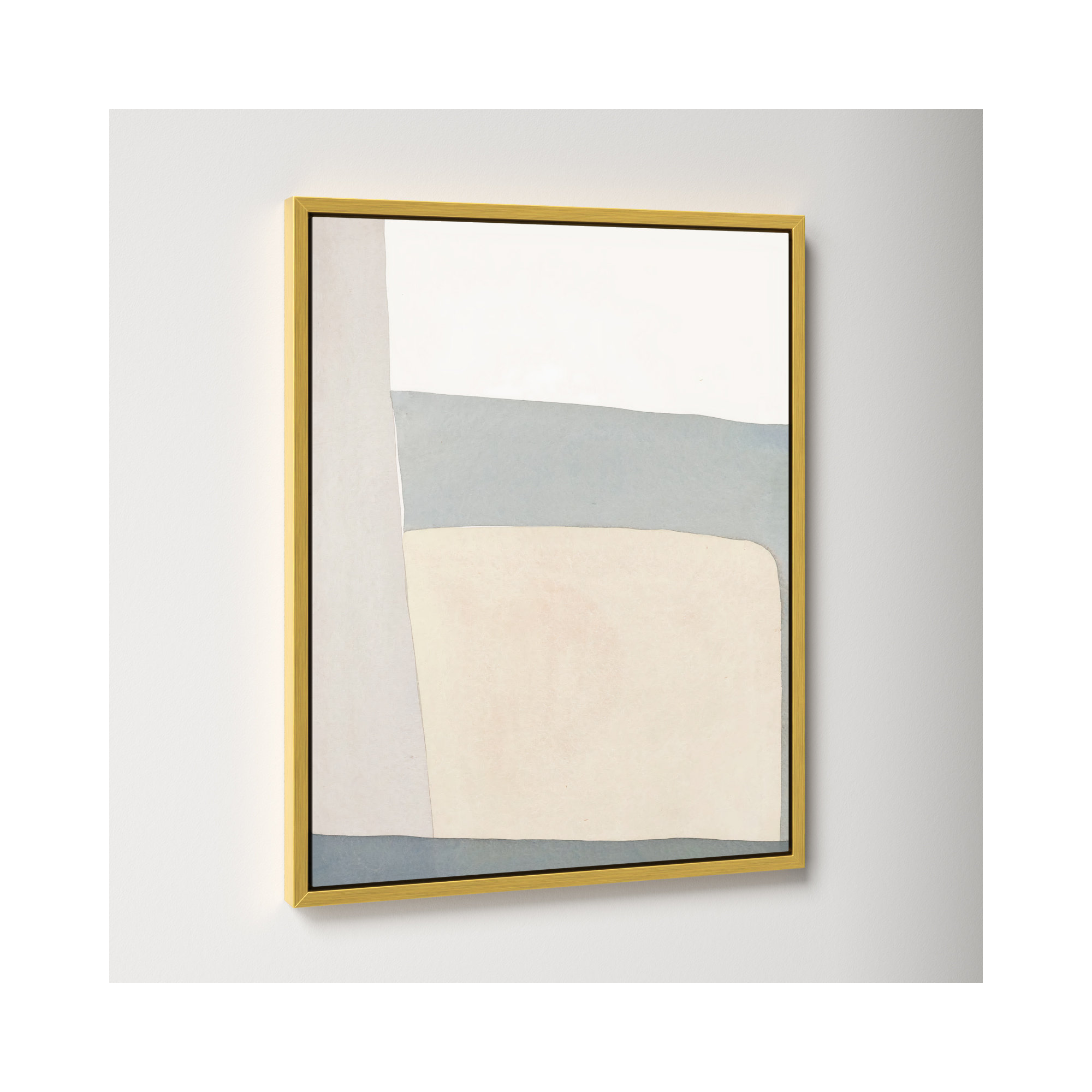Simple Grey by Julia Balfour, Gold Framed Canvas, 25" H x 20" W x 1.4" D