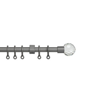 Adjustable 120cm to 210cm 1.6cm Single Curtain Pole