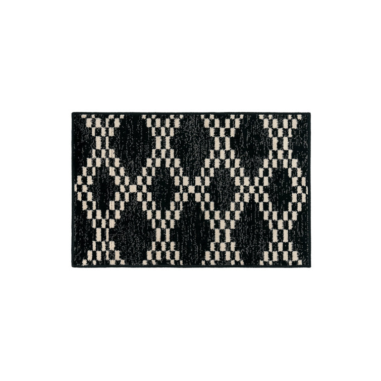Tapis noir et blanc Modern Modern