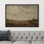 «Birds Flying Across Open Meadow Country Field», reproduction d'art sur toile encadrée