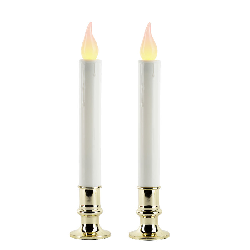 Tupkee Christmas LED Window Candles - Flickering Flameless - Battery Operated with Timer