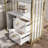 Eden Common Luxury White Sideboard Bookshelf with