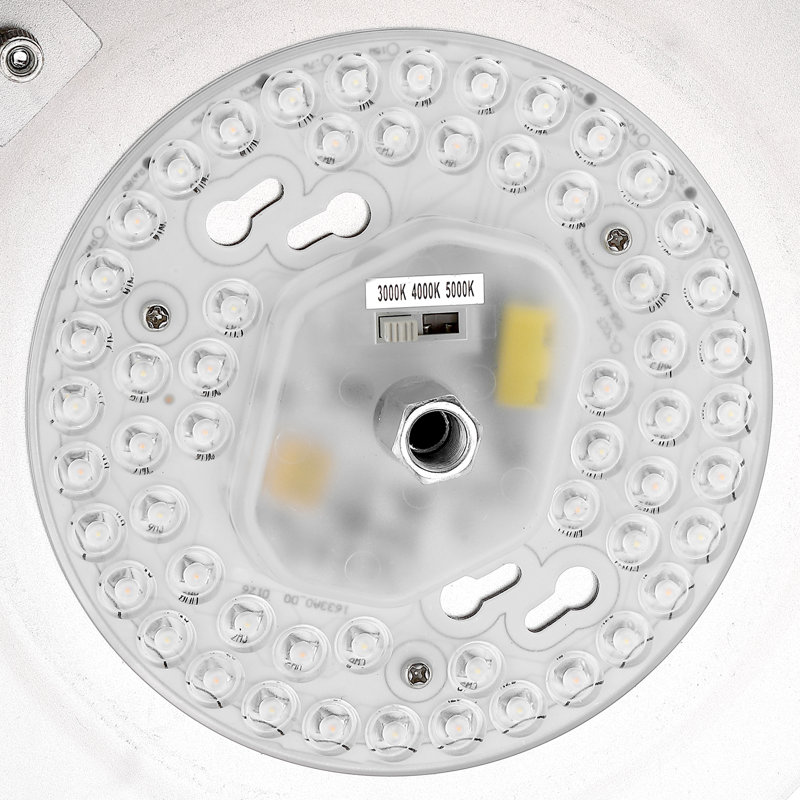 Ejler Glass LED Flush Mount, Brushed Nickle