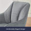 Modern Fabric Upholstered Dining Chairs with Arms, Curved Back & Black Metal Legs, Accent Arm Chairs for Dining Room Kitchen-1302055694