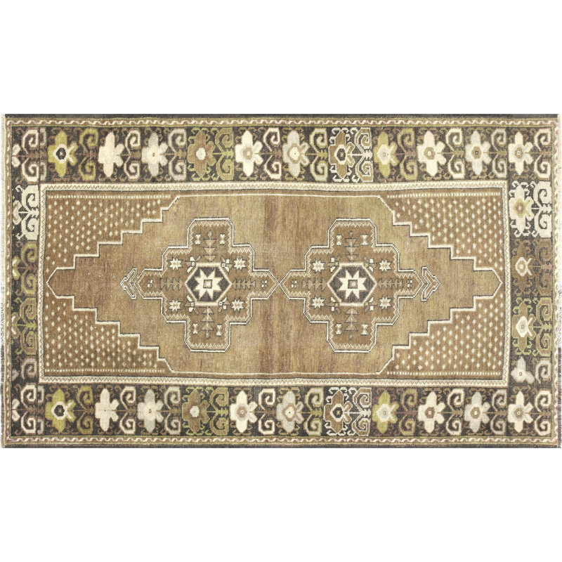 One-of-a-Kind 3'9" X 6'3" 1960s Wool Area Rug in