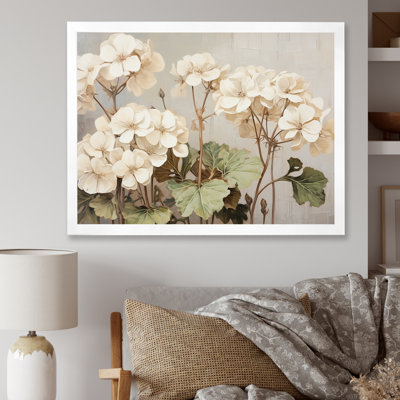 " Minimalism Beige Geraniums III "