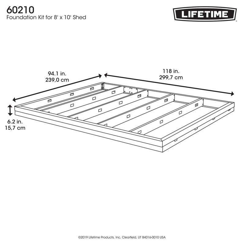 Galvanized Steel Foundation Kit for 8' x 10' Sheds