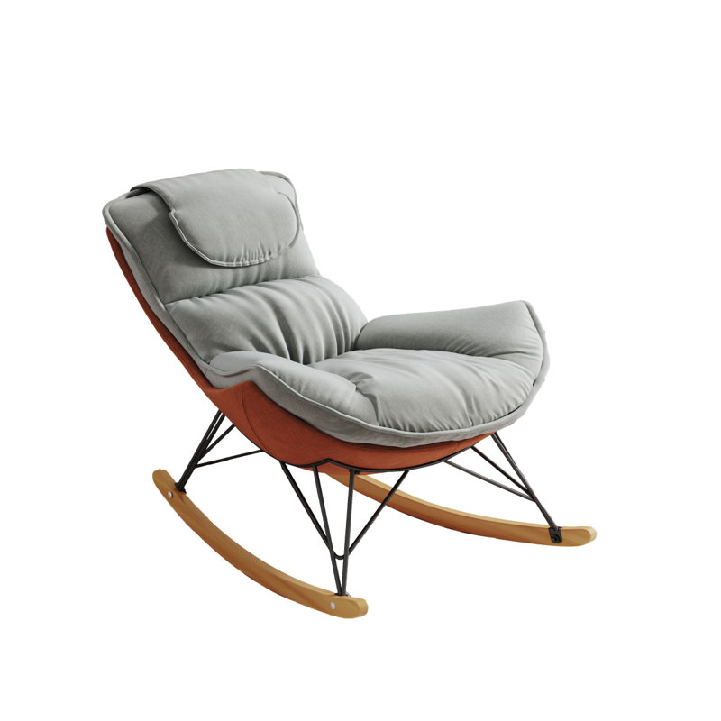 Modern Leisure Sofa Single Rocchair Luxury Sofa Chair Balcony Leisure Area Single Chair Upholstered Chair, Light Green