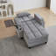 Chaise longue, canapé-lit avec dossier réglable à 6 positions, ports USB, porte-gobelet et table d'appoint pivotante-129598933