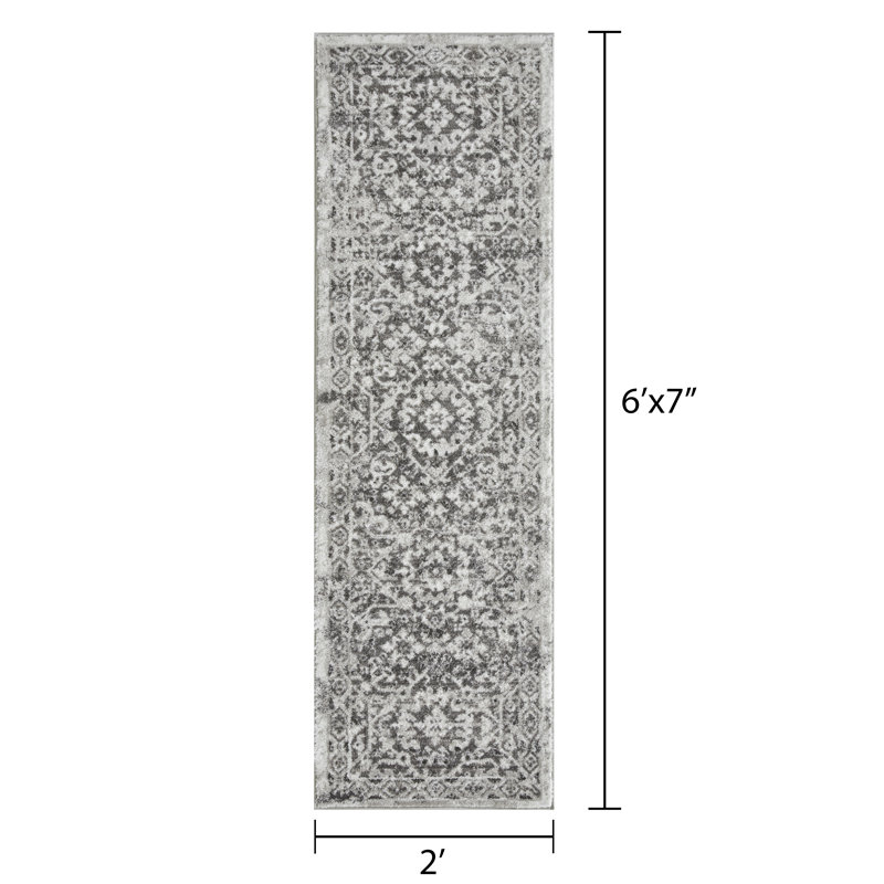 Raghdah Washable Oriental Indoor Rug, Runner 2' x 6'7"
