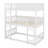 Triple Wood Bunk Bed, With Ladders, Guardrails-166233473