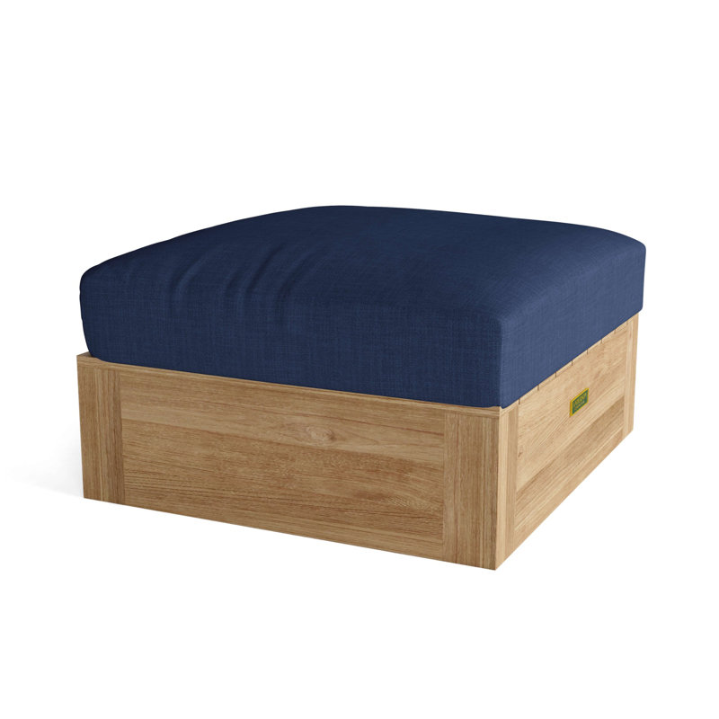 Copacabana Teak Ottoman with Cushion